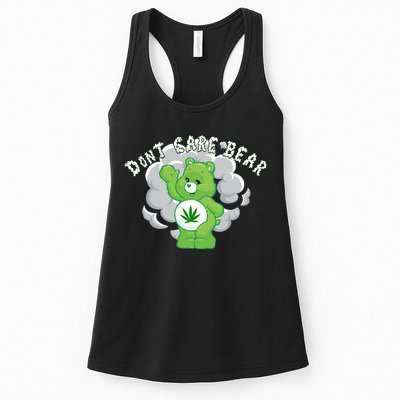 Don't Care Smoking Bear Womens Tank Top