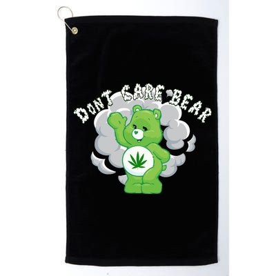 Don't Care Smoking Bear Platinum Collection Golf Towel