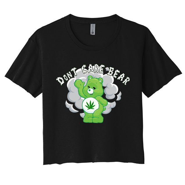 Don't Care Smoking Bear Crop Top