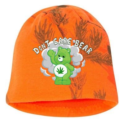 Don't Care Smoking Bear Kati - Camo Knit Beanie