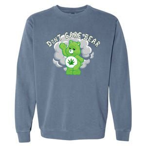 Don't Care Smoking Bear Garment-Dyed Sweatshirt