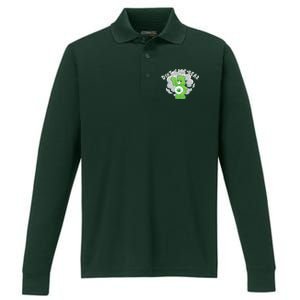 Don't Care Smoking Bear Performance Long Sleeve Polo