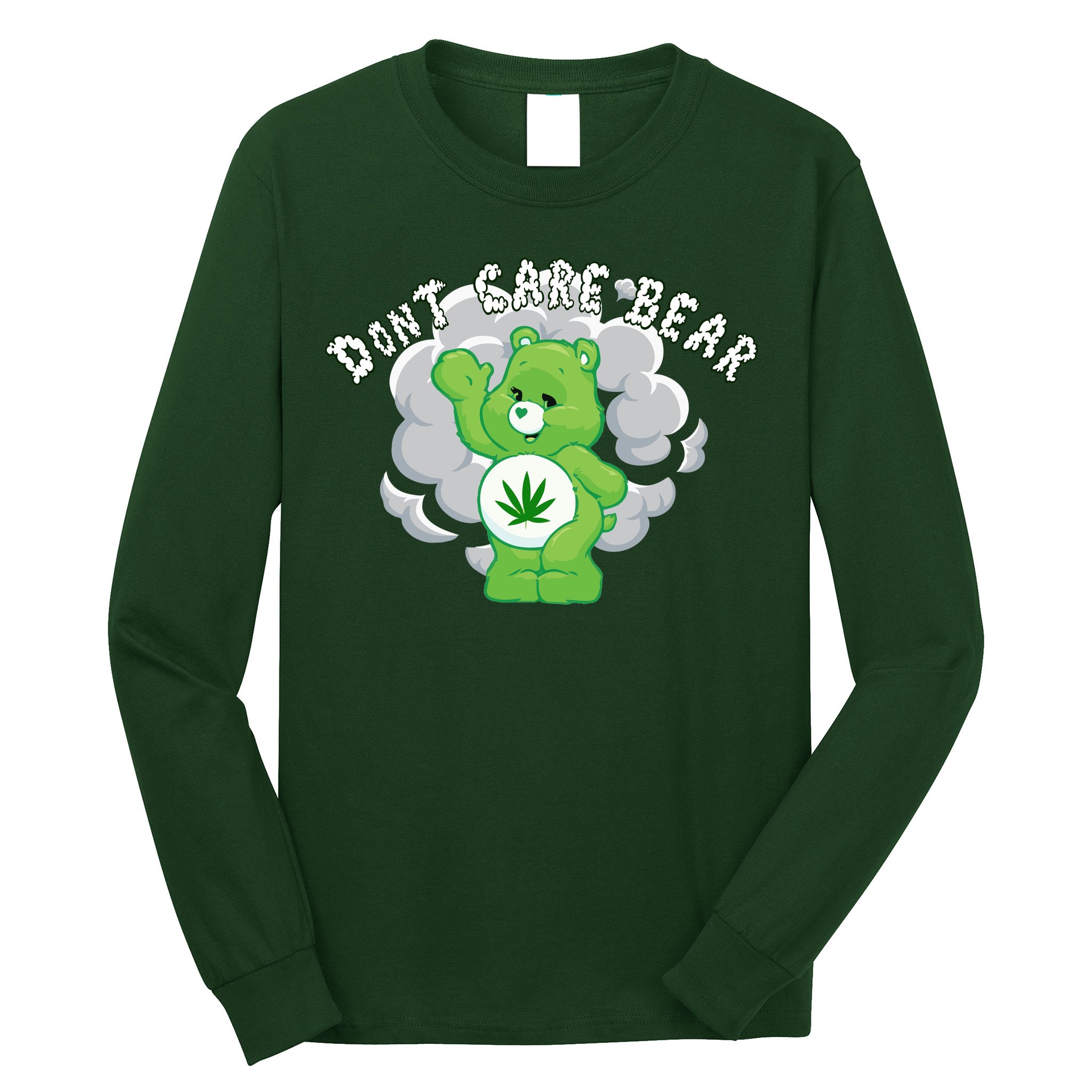 Don't Care Smoking Bear Long Sleeve Shirt