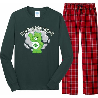 Don't Care Smoking Bear Long Sleeve Pajama Set