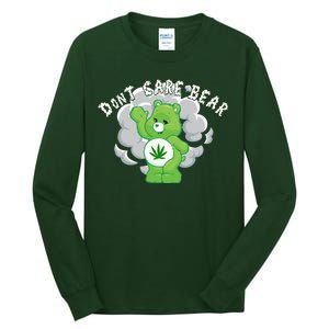 Don't Care Smoking Bear Tall Long Sleeve T-Shirt