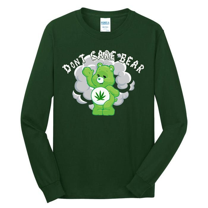 Don't Care Smoking Bear Tall Long Sleeve T-Shirt