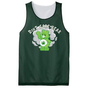 Don't Care Smoking Bear Mesh Reversible Basketball Jersey Tank