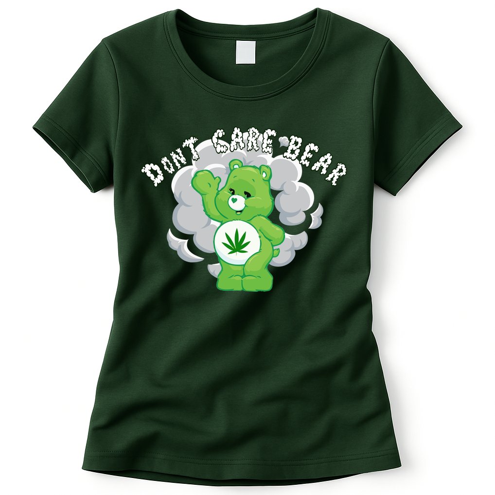 Don't Care Smoking Bear Womens T-Shirt