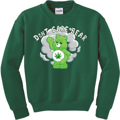 Don't Care Smoking Bear Kids Sweatshirt