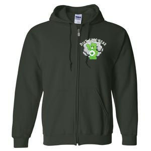 Don't Care Smoking Bear Full Zip Hoodie