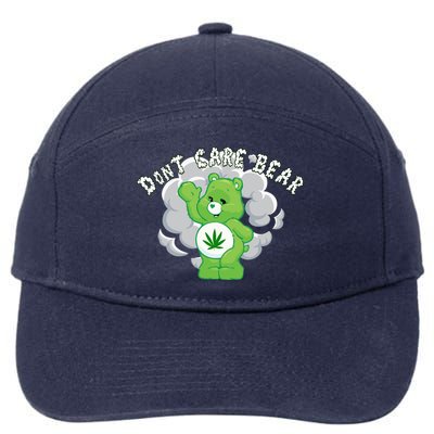 Don't Care Smoking Bear 7-Panel Snapback Hat