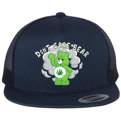 Don't Care Smoking Bear Flat Bill Trucker Hat