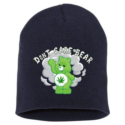 Don't Care Smoking Bear Short Acrylic Beanie