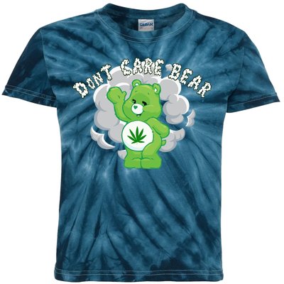 Don't Care Smoking Bear Kids Tie-Dye T-Shirt