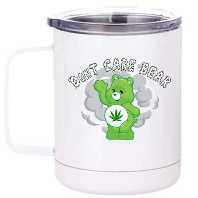 Don't Care Smoking Bear 12 oz Stainless Steel Tumbler Cup