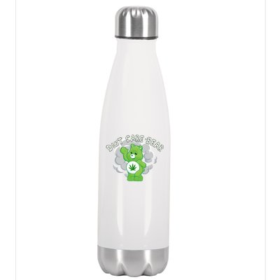 Don't Care Smoking Bear Stainless Steel Insulated Water Bottle