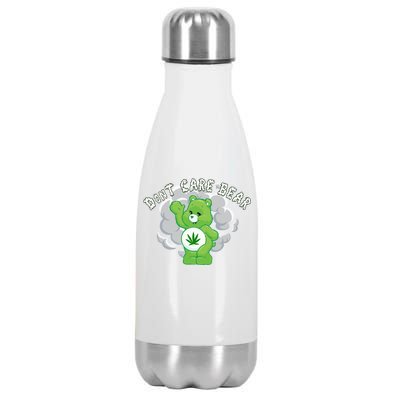 Don't Care Smoking Bear Stainless Steel Insulated Water Bottle