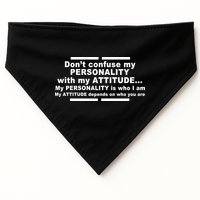 Don't Confuse My Personality With My Attitude USA-Made Doggie Bandana
