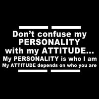 Don't Confuse My Personality With My Attitude Full-Length Apron With Pockets