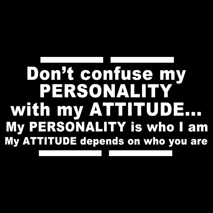 Don't Confuse My Personality With My Attitude 7-Panel Snapback Hat