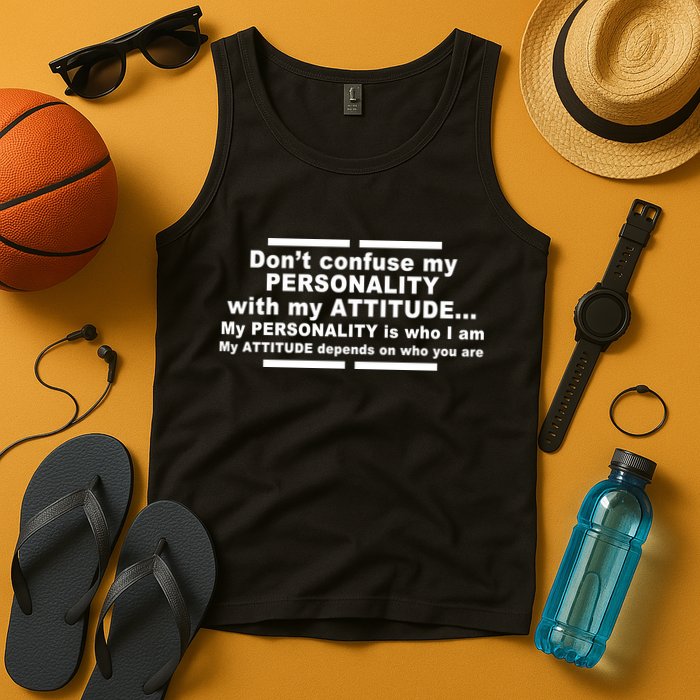 Don't Confuse My Personality With My Attitude Tank Top