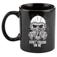 Don't Cough On Me Funny Virus Grunge 11oz C Handle Ceramic Mug