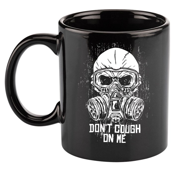 Don't Cough On Me Funny Virus Grunge 11oz C Handle Ceramic Mug