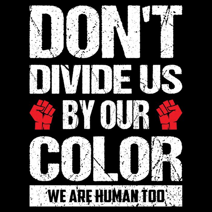 Don't Divide Us By Our Color We Are Human Too BLM Poster