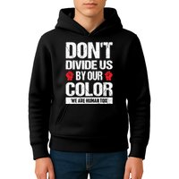 Don't Divide Us By Our Color We Are Human Too BLM Kids Hoodie