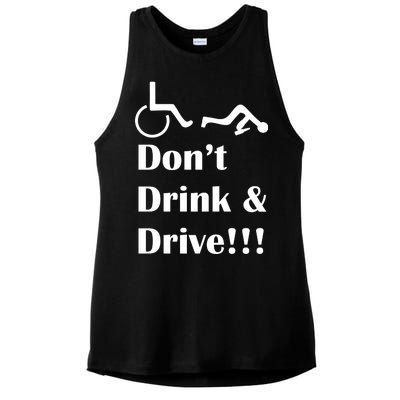 Don't Drink and Drive, Wheel Chair Ladies PosiCharge Tri-Blend Wicking Tank