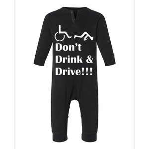 Don't Drink and Drive, Wheel Chair Infant Fleece One Piece