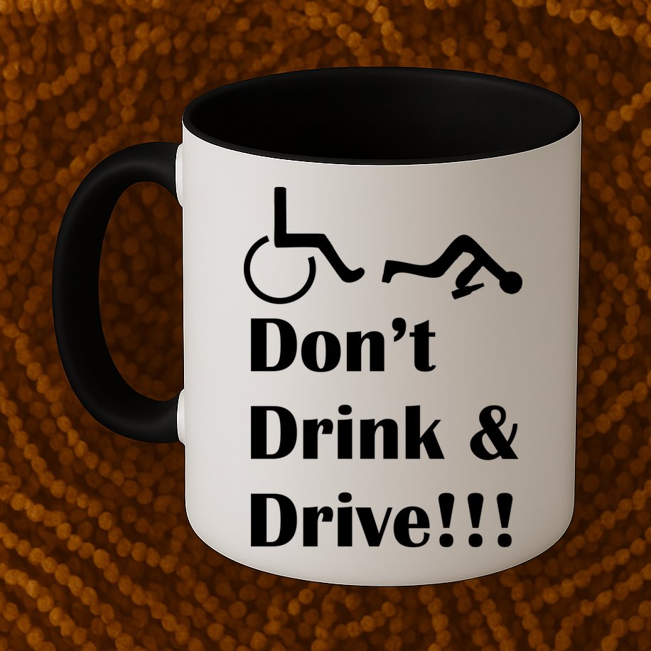 Don't Drink and Drive, Wheel Chair Mug