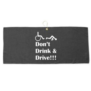 Don't Drink and Drive, Wheel Chair Large Microfiber Waffle Golf Towel