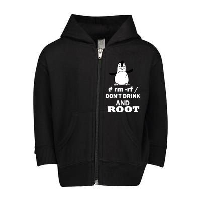 Don't Drink And Root Toddler Zip Fleece Hoodie