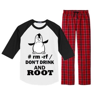 Don't Drink And Root Raglan Sleeve Pajama Set