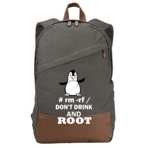 Don't Drink And Root Cotton Canvas Backpack