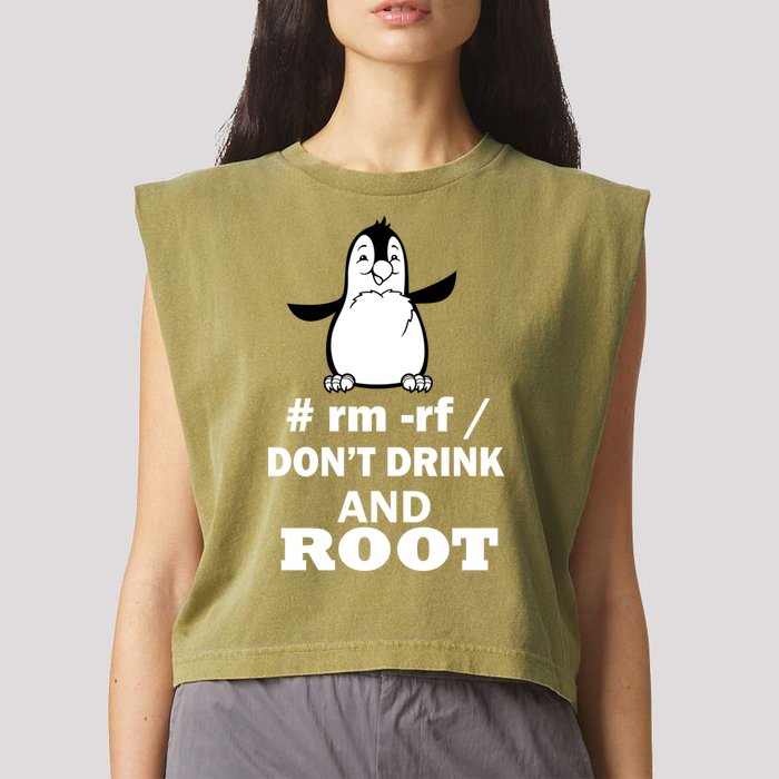 Don't Drink And Root Garment-Dyed Women's Muscle Tee