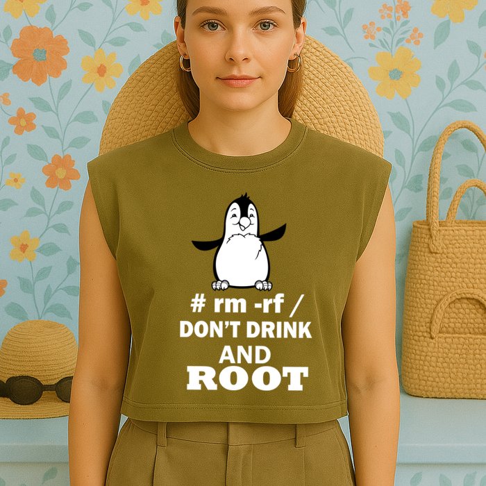 Don't Drink And Root Garment-Dyed Women's Muscle Tee