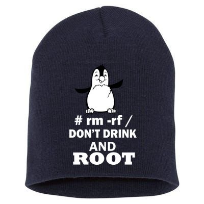 Don't Drink And Root Short Acrylic Beanie