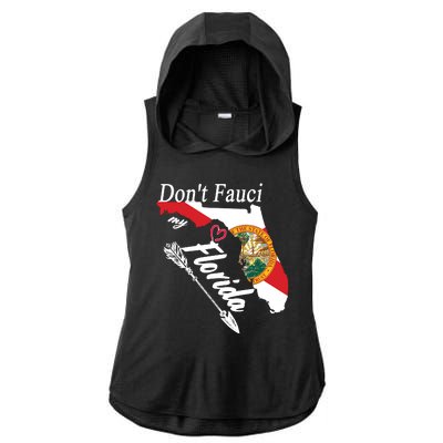 Don't Fauci My Florida Flag Vintage Ladies PosiCharge Tri-Blend Wicking Draft Hoodie Tank