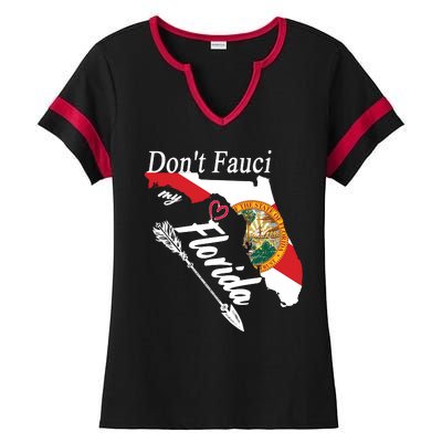 Don't Fauci My Florida Flag Vintage Ladies Halftime Notch Neck Tee