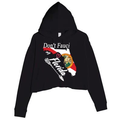 Don't Fauci My Florida Flag Vintage Crop Fleece Hoodie