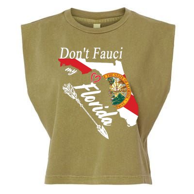 Don't Fauci My Florida Flag Vintage Garment-Dyed Women's Muscle Tee