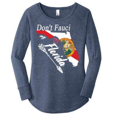 Don't Fauci My Florida Flag Vintage Women's Perfect Tri Tunic Long Sleeve Shirt