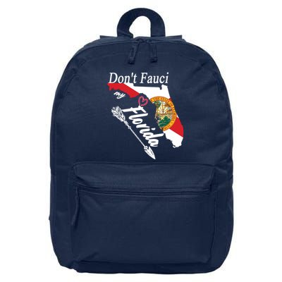 Don't Fauci My Florida Flag Vintage 16 in Basic Backpack
