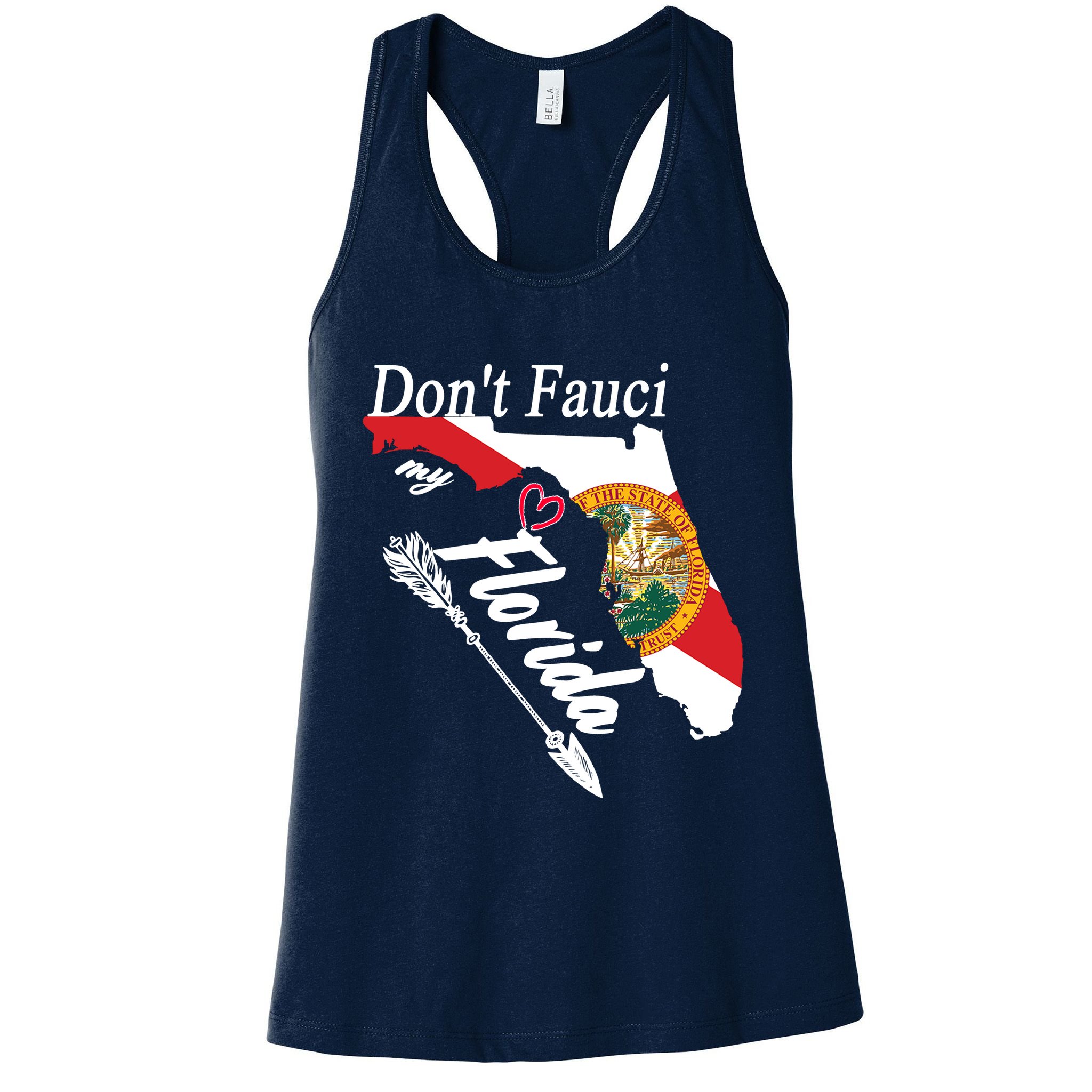 Don't Fauci My Florida Flag Vintage Womens Tank Top