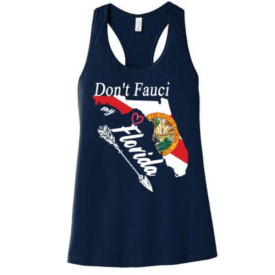 Don't Fauci My Florida Flag Vintage Women's Racerback Tank