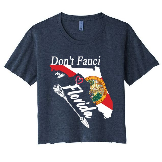 Don't Fauci My Florida Flag Vintage Crop Top