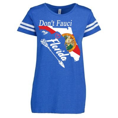 Don't Fauci My Florida Flag Vintage Enza Ladies Jersey Football T-Shirt