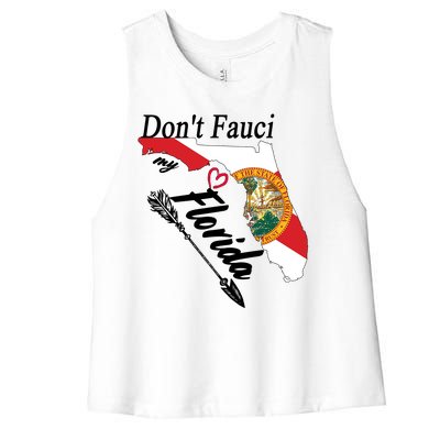 Don't Fauci My Florida Flag Vintage Women's Racerback Cropped Tank